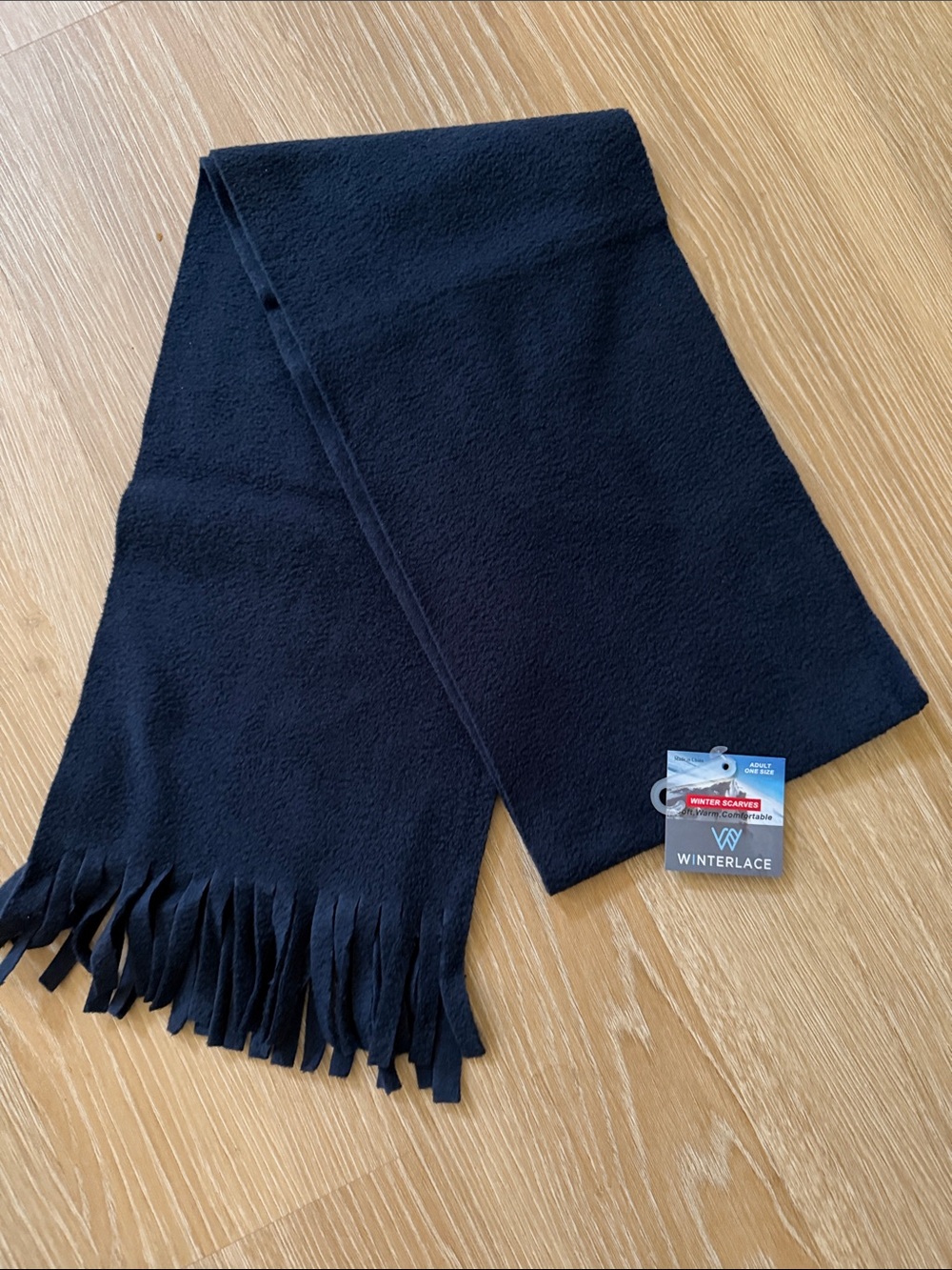 Navy Fleece Scarf for Men